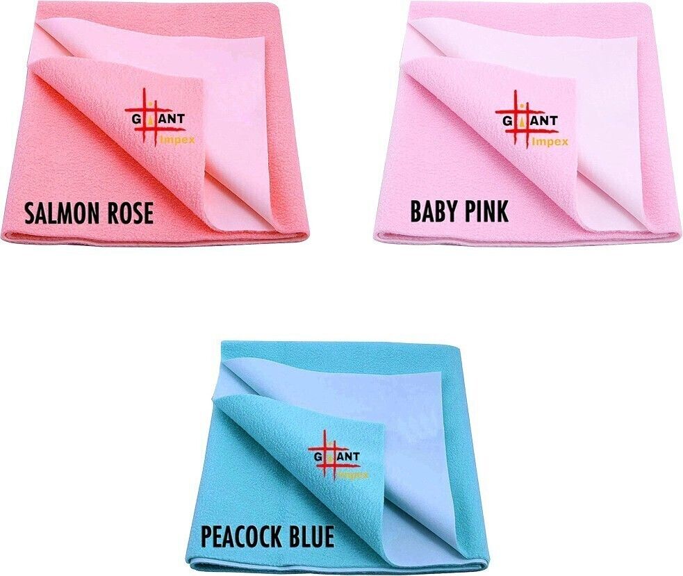 giant impex Waterproof Antibacterial Ultra Absorbent Baby Bed Dry Sheet-Medium (Pack of 3)-picture-13