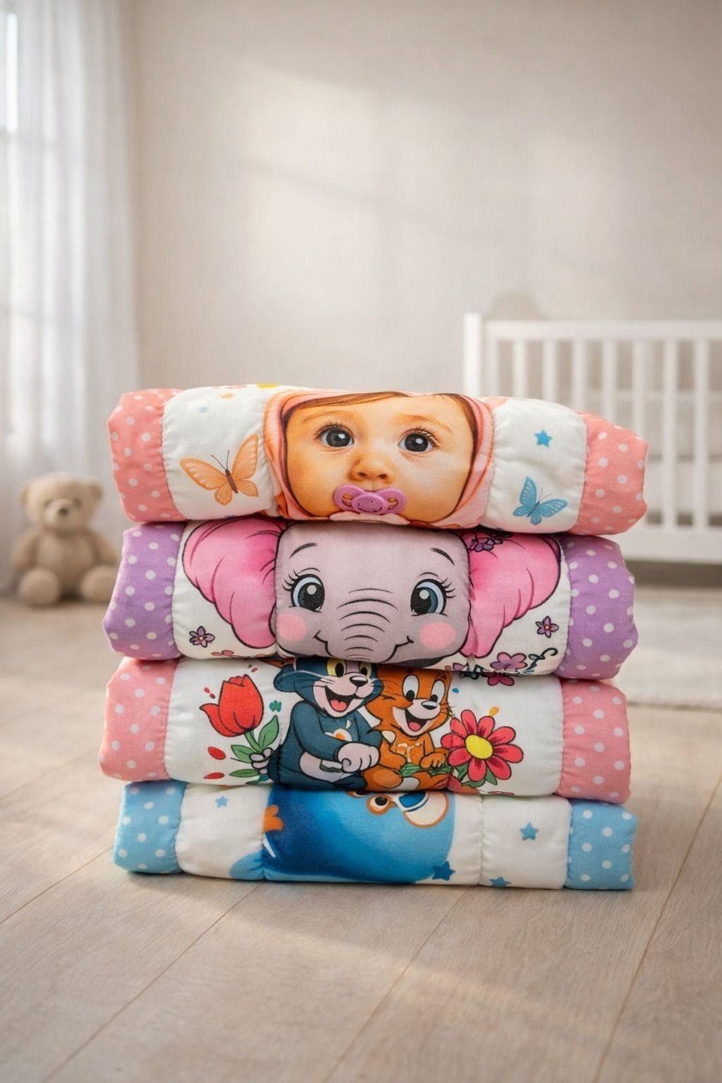 Portable Cotton Baby Sleeping Bed Roll Mattress Pack of-4-image-25