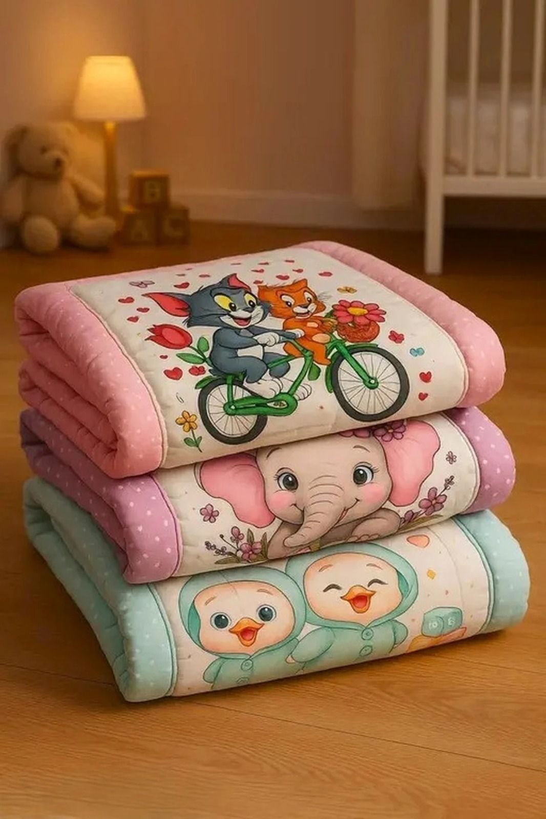 Tom & Jerry Printed Baby Godadi | Soft Cotton Newborn Godri-image-12