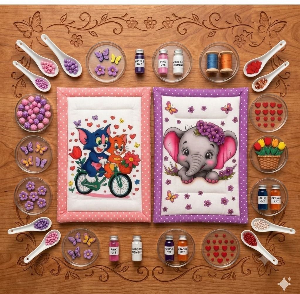 DreamNest Elephant ABCD Printed Soft Cotton Baby Mat pack of-2-image-35