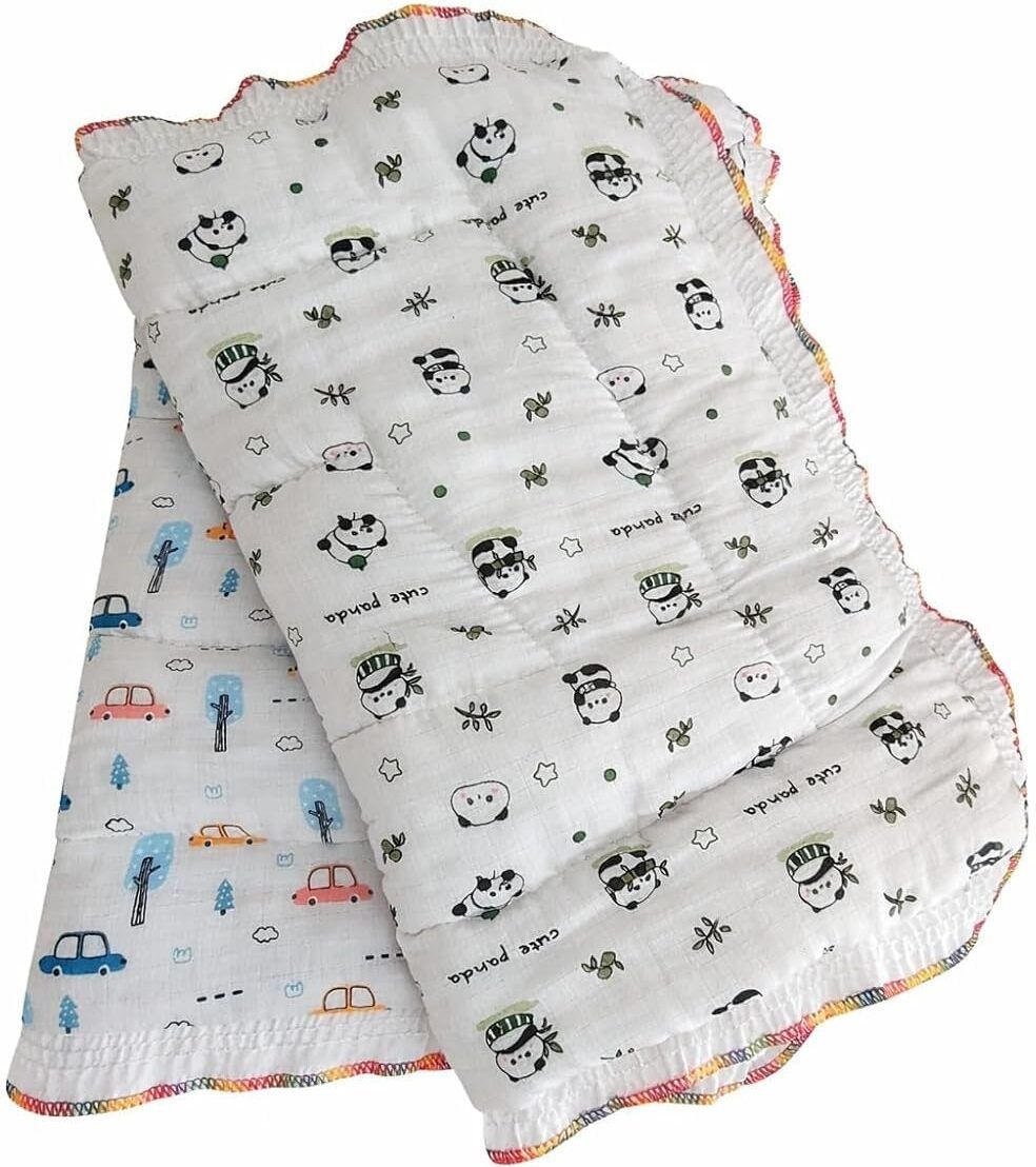 nanobaby MUSLIN MATTRESS,MULTIPLE DESIGNE,RENDOM DESIGNE,WHITE COLOUR,PACK OF 2-picture-46