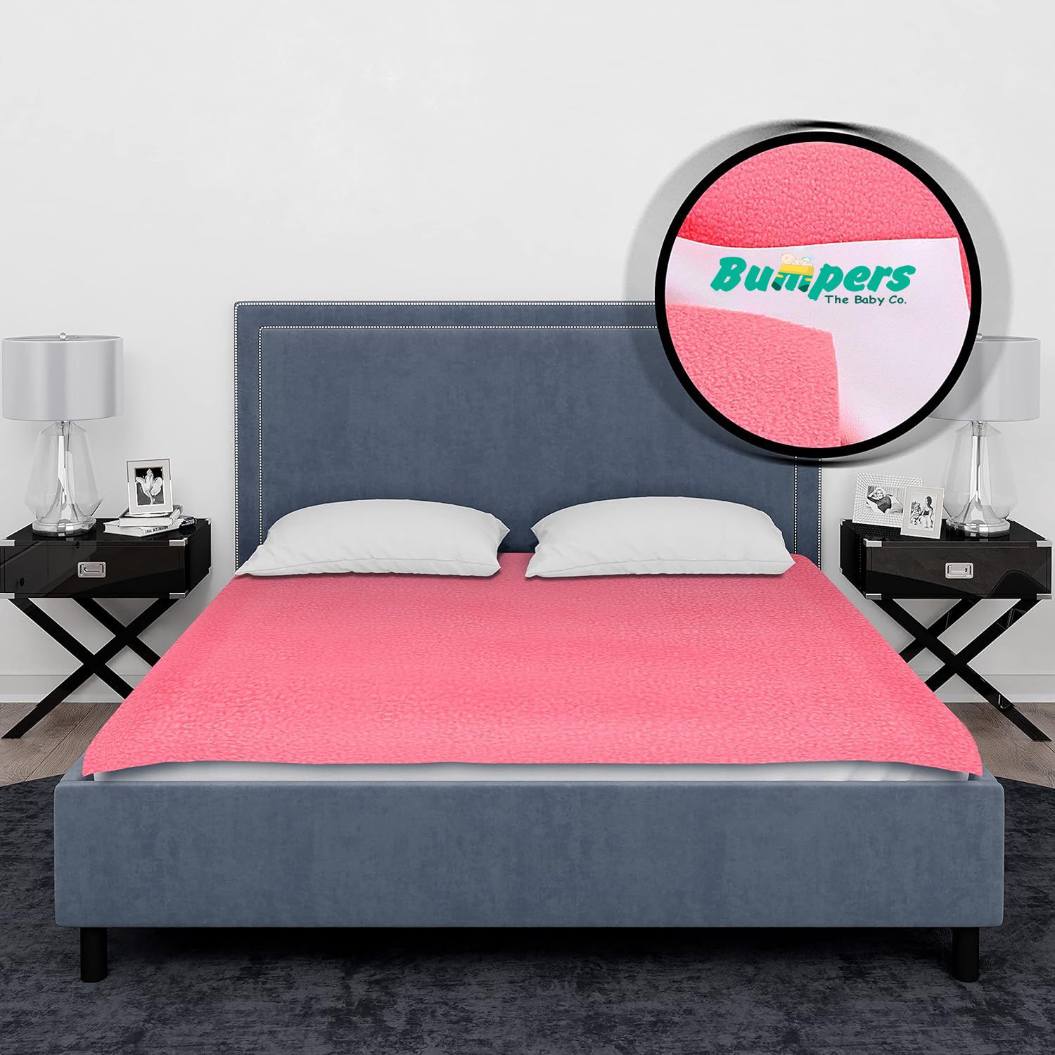 bumpers Polycotton Baby Bed Protecting Mat (Salmon Rose, XX-Large)-picture-19