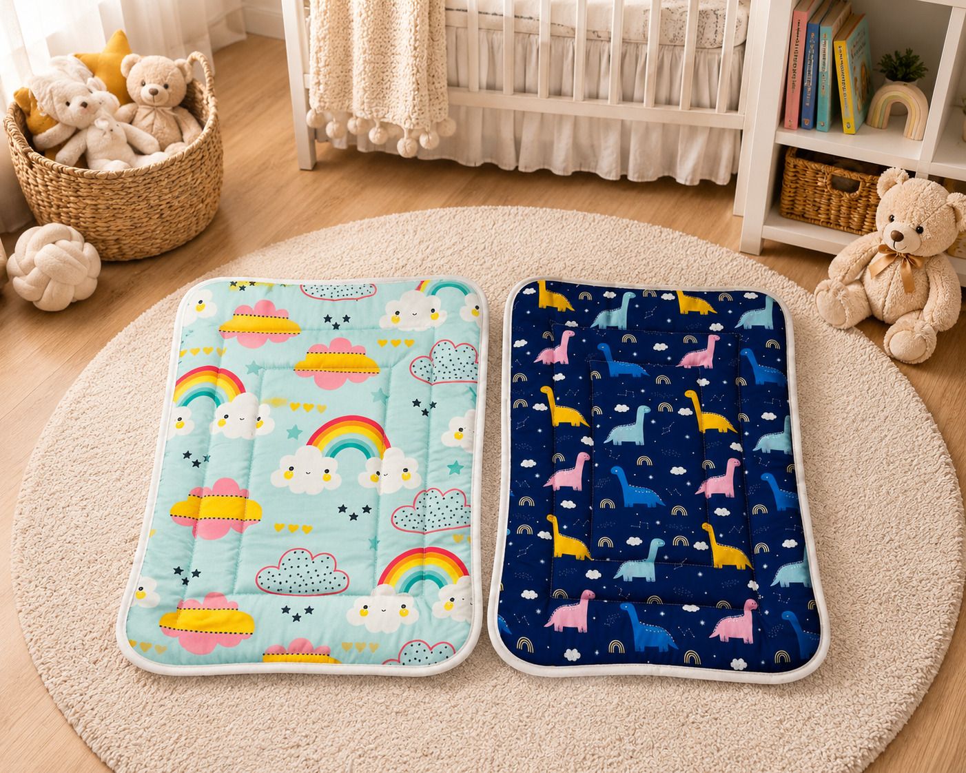 New Born Baby Sleeping Mattress Soft Godari Combo Pack of 2-image-23