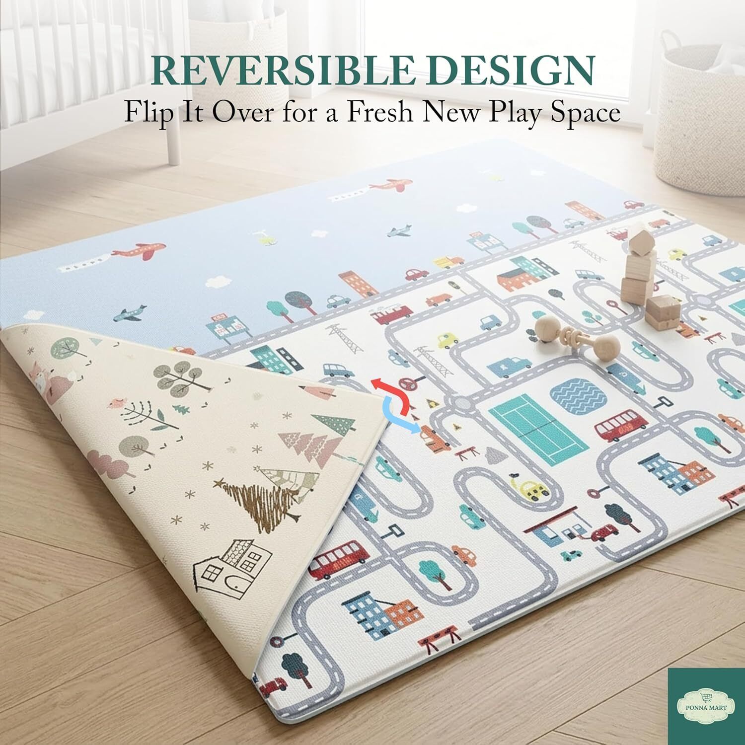 kevriz Baby Playing Floor mat for Kids Anti Skid Non Slip Waterproof-picture-48