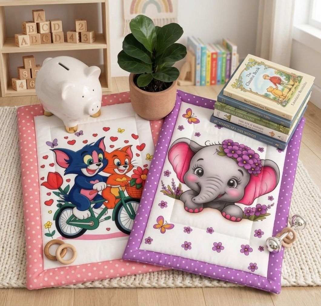 Baby Comfort Cartoon Printed Soft Sleeping Mattress pack of-2-image-17