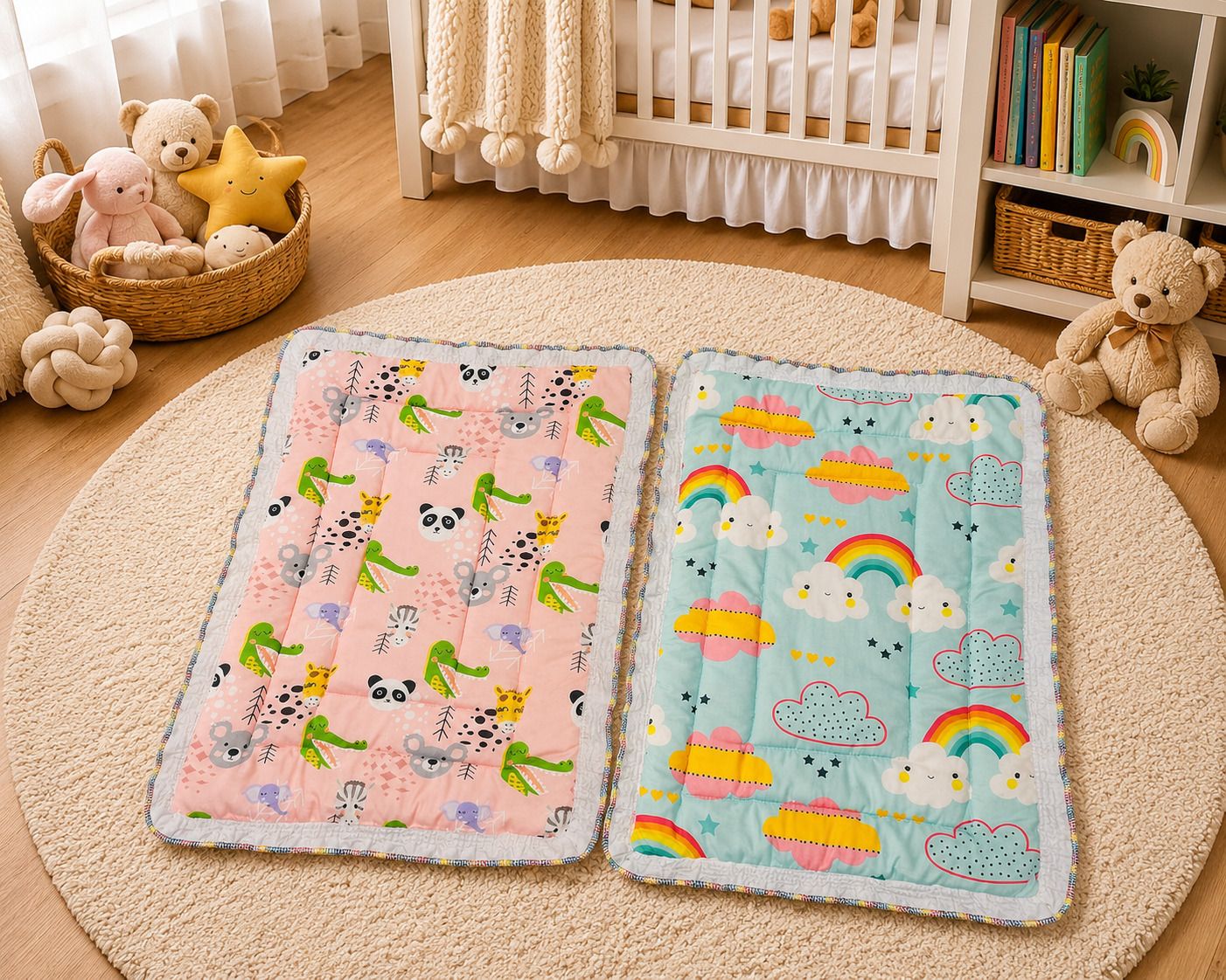 babo&baby Infant Sleeping Mattress Soft Baby Bed Godadi Set of 2 Printed Design-picture-21