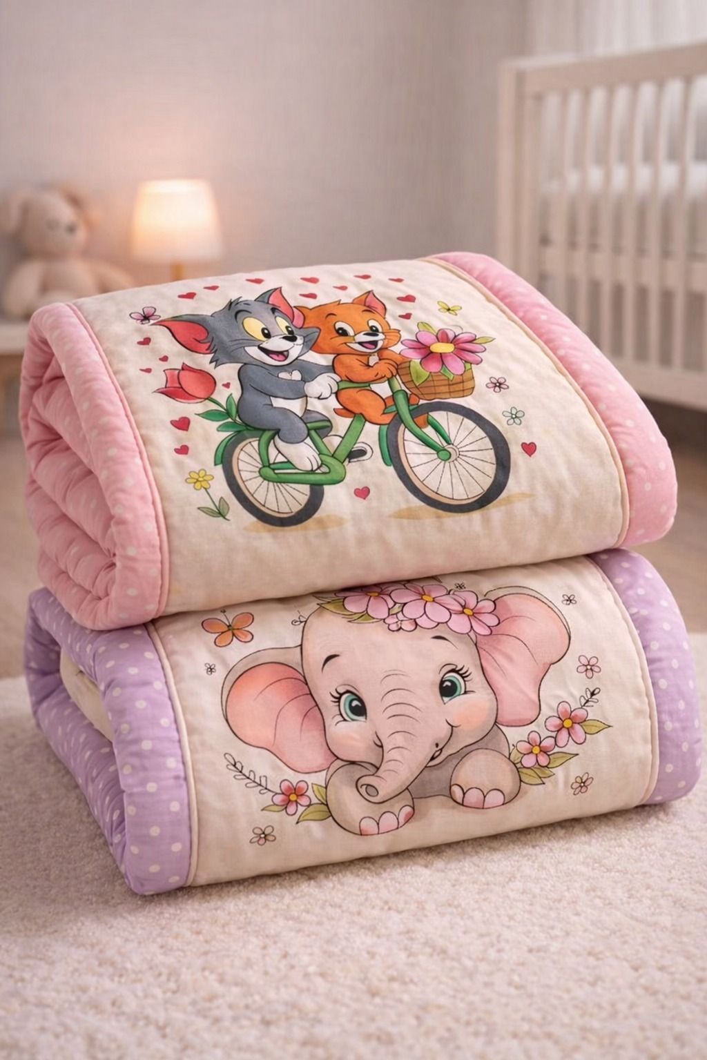 bethakji Premium Baby Bedding Mattress | Soft Quilted Cartoon Print Sleeping Mat-picture-15