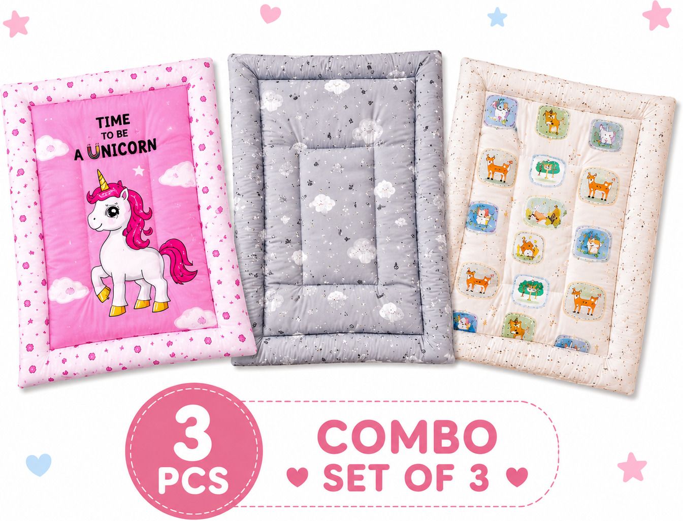 Newborn Baby Bed | Godari | Bedding | Sleeping Mattress (Pack of 3)-image-12