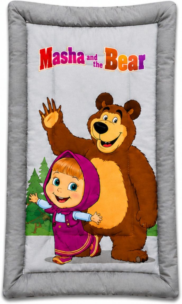 Soft cotton Baby Godadi,Newborn Baby Sleeping Mattress, Masha & Bear Print-image-4