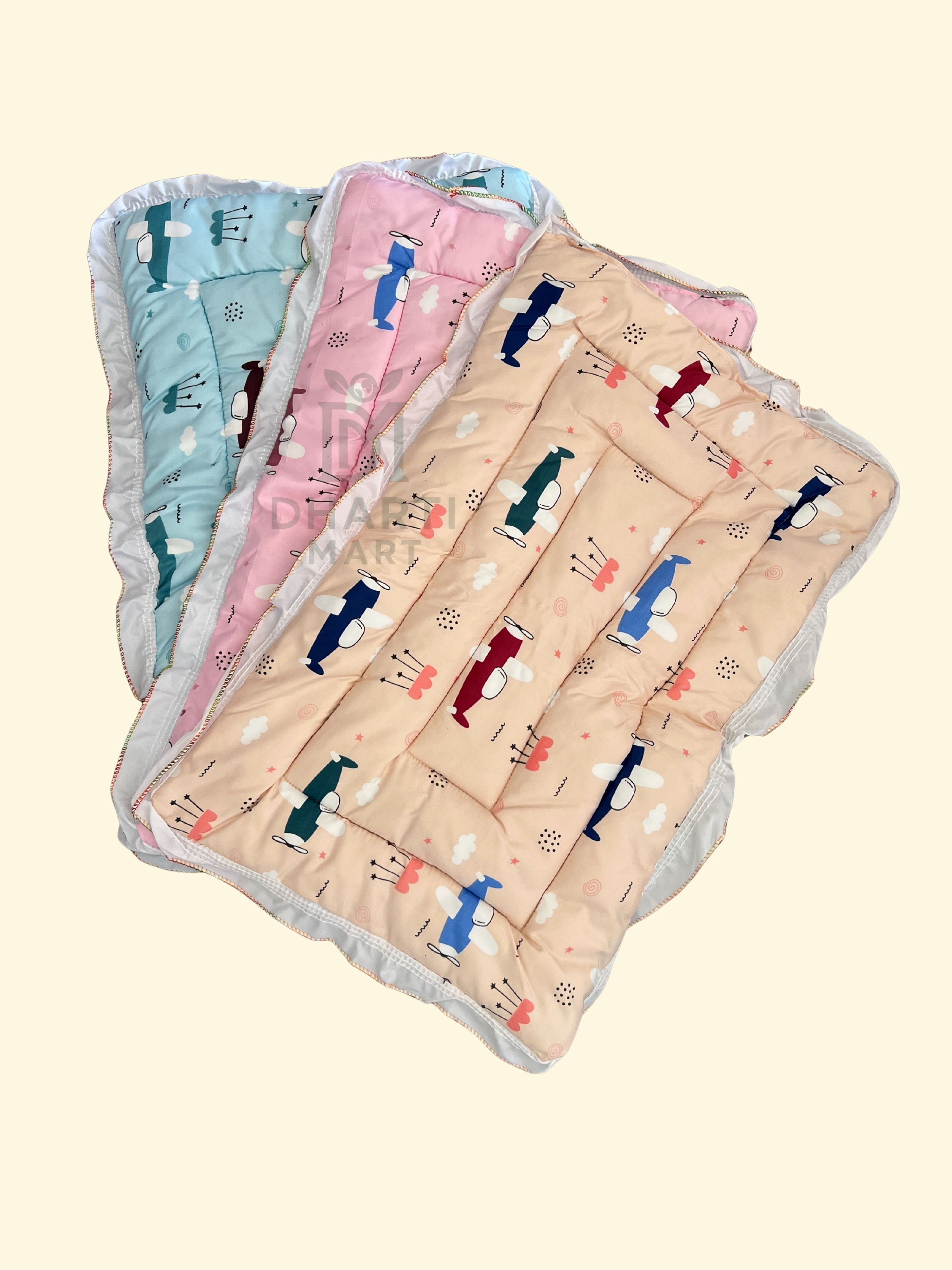 New Born Baby Godadi Pack of 3 | Soft Cotton Bed Mattress & Crib Sheets-image-16