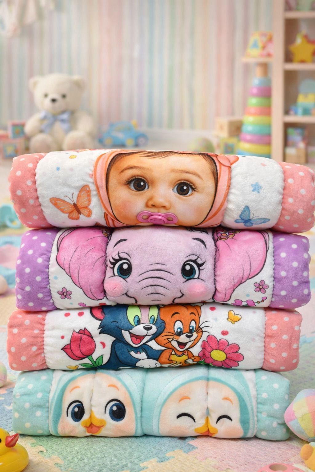 BabyDream Ultra Soft Cartoon Blanket – Pack of 4-image-2