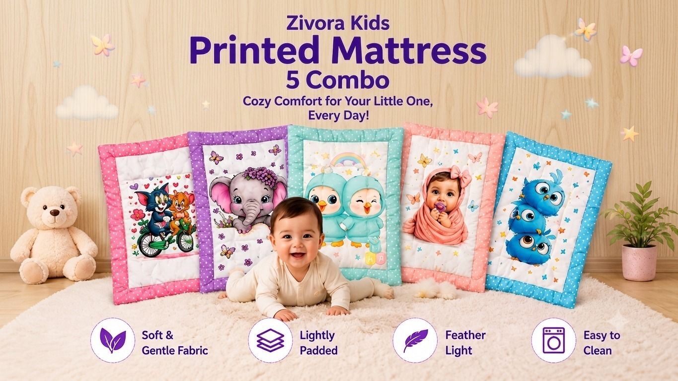 zivora kids Comfort Cotton Godadi 5 Piece Set | Lightweight & Warm Quilt Set-picture-18