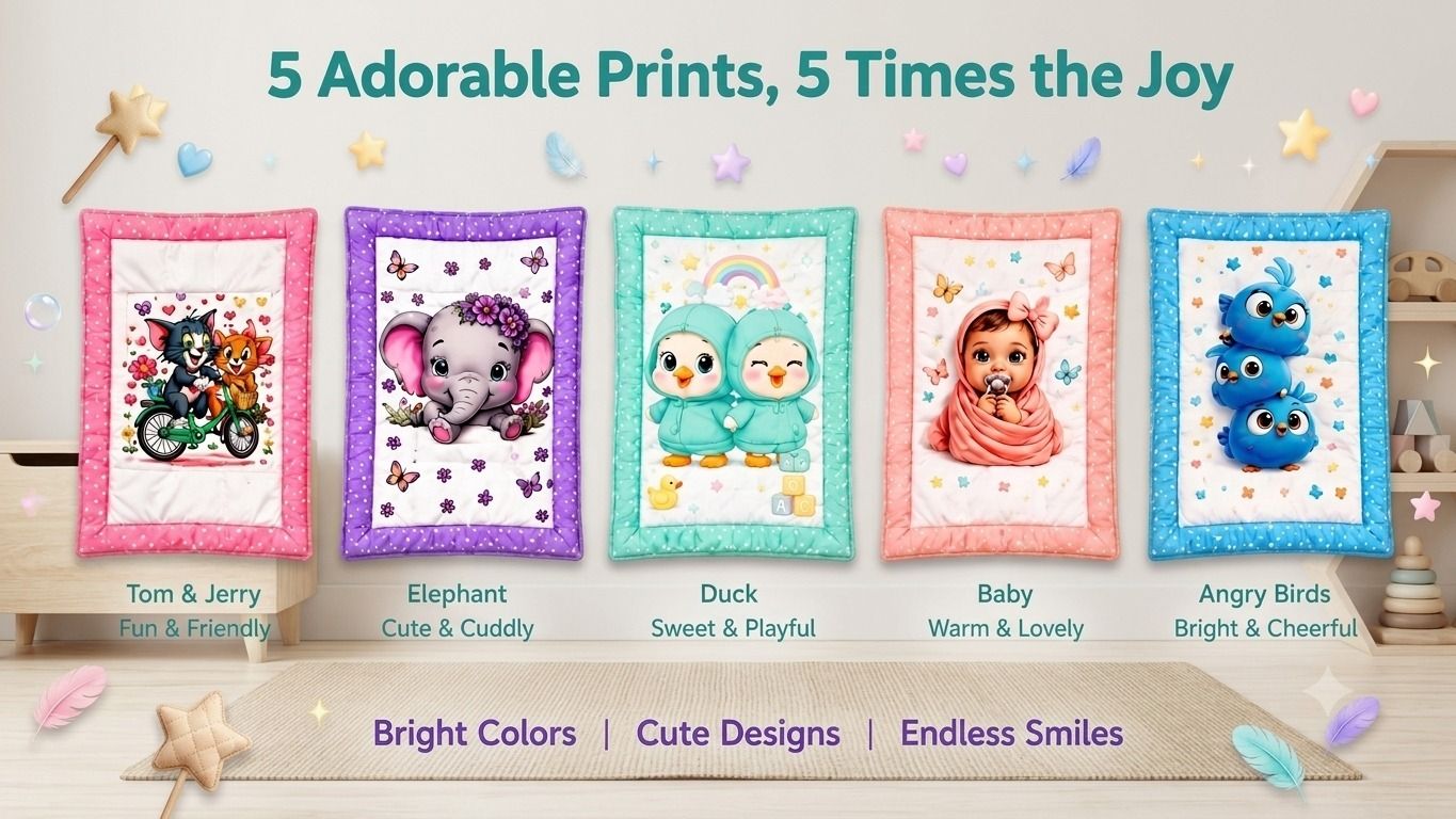 Soft Cotton Godadi Set 5 Pieces | Winter & All Season Quilt Set-image-35
