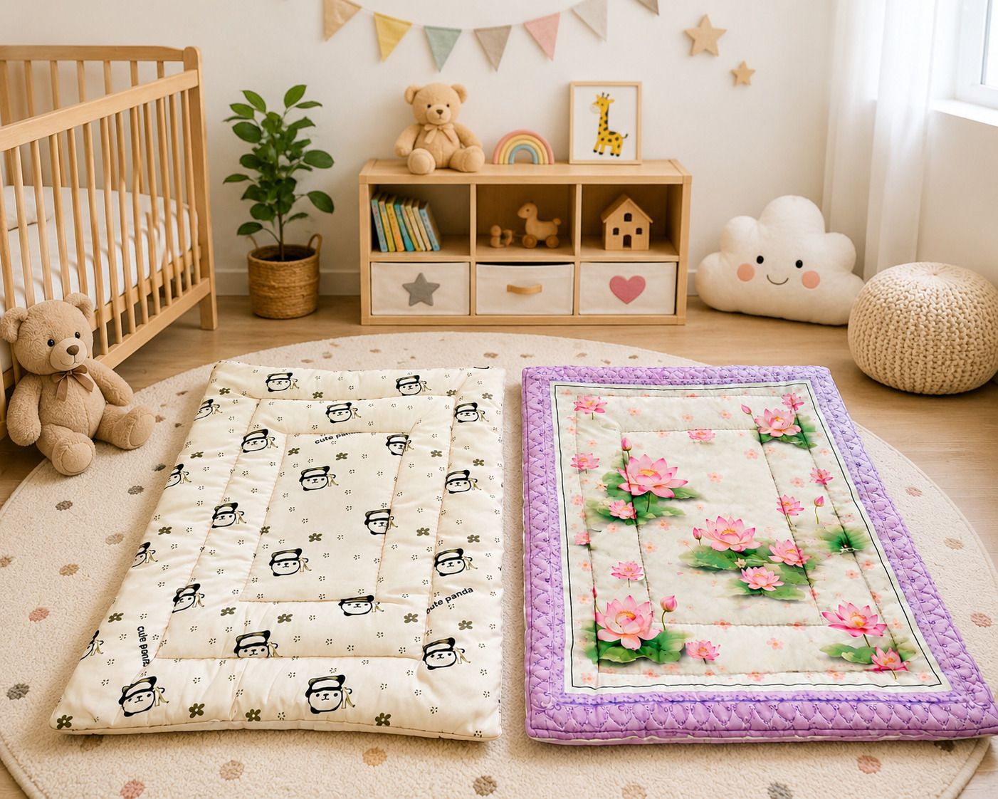 Soft Baby Mattress Combo Pack of 2 | Newborn Sleeping Mattress | godadi for kids-image-2