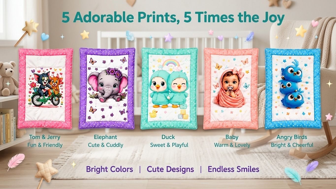 zivora kids Cotton Baby Mattress | Printed Child Gadda | Soft & Comfortable-picture-12