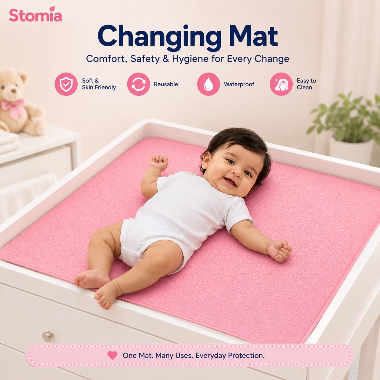 WATERPROOF BABY DRY SHEET MEDIUM SIZE-image-29