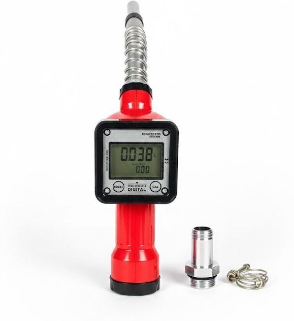 lubin Digital Fuel Flow Meter with Nozzle LCD Diesel Petrol Oil Meter Gun Pin Gauge-picture-45