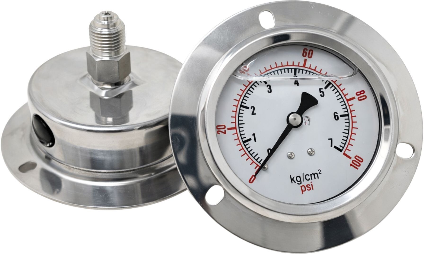 RO Water Pressure Gauge/Meter 7 kg/cm²/100 PSI 1/4" Inch Back Fit Bore Gauge-image-10