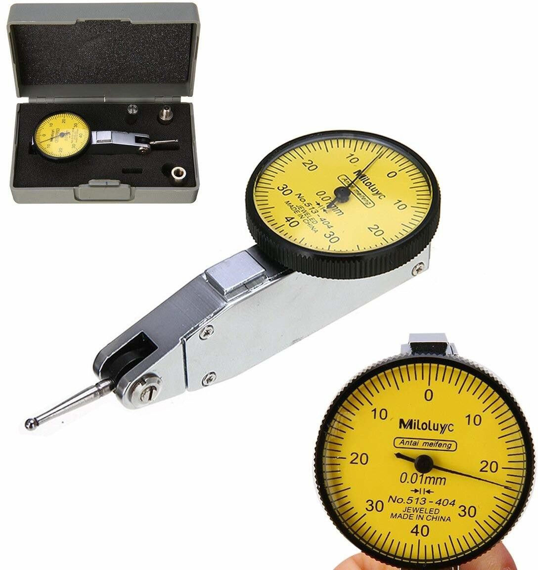 Accurate Dial Gauge Test Precision Metric with Dovetail Rail Mount 0-40-0 0.01mm Radius Gauge
