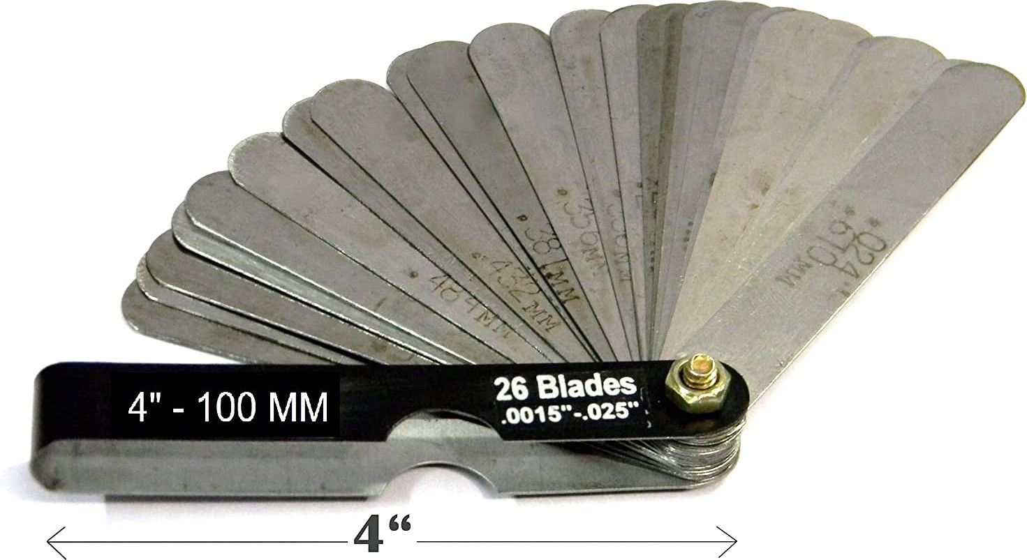 2fortheroad 30086 Feeler Gauge 26 Blades 0.0015" to 0.025" Or 0.04mm to 0.063mm Snap Gauge-picture-4