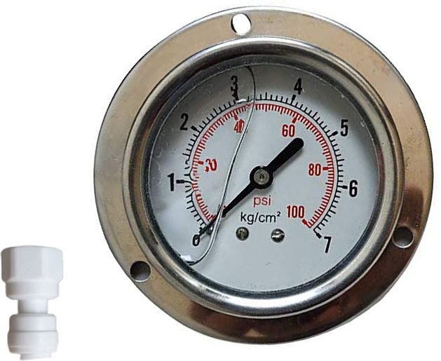 aameria RO Water pressure Gauge |Gly filled Gauge, Back 1/8" BSP 0-7 kg/cm² Connector Height Gauge-picture-10