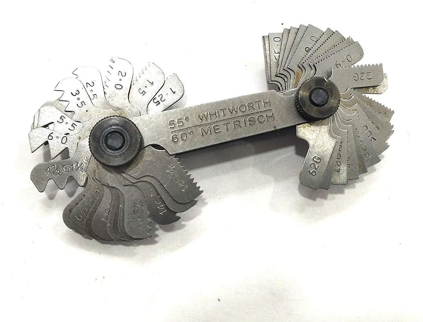 buyohlic BSW & Metric Thread Pitch Gauge – 51 Blade Screw Measuring Tool Height Gauge-picture-43