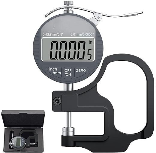tech inspire Digital Thickness Gauge Meter LCD Display Inch/Metric for Paper, Leather & Wire Height Gauge-picture-3