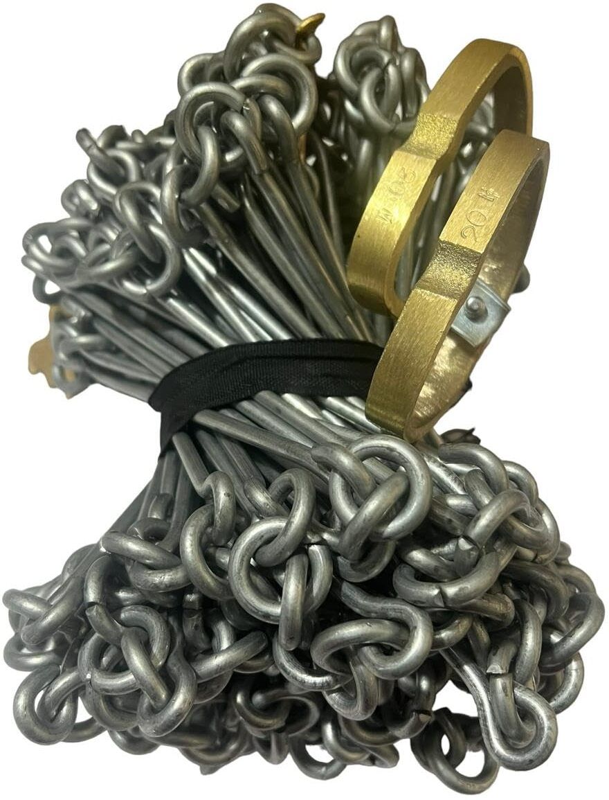 Heavy Brass Handel 20 Meter Survey Chain Zareeb Patwari Survey Chain Height Gauge