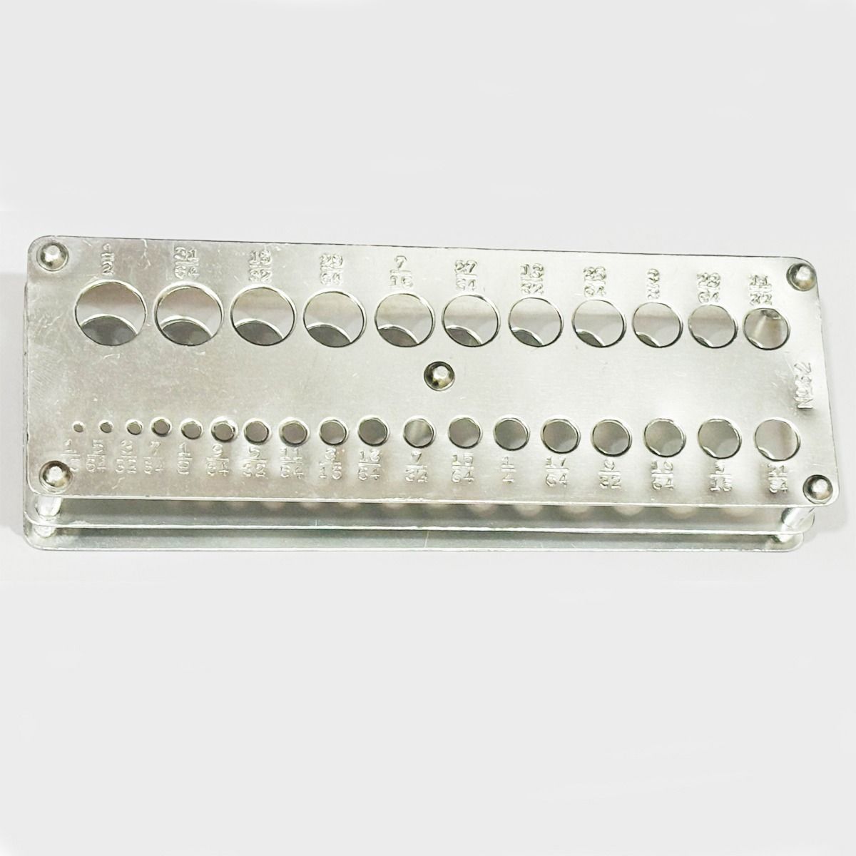 gogna Metal Drill Bit Stand 1/16"–1/2" Size Range – Portable Drill Bit Organizer Hole Gauge-picture-10