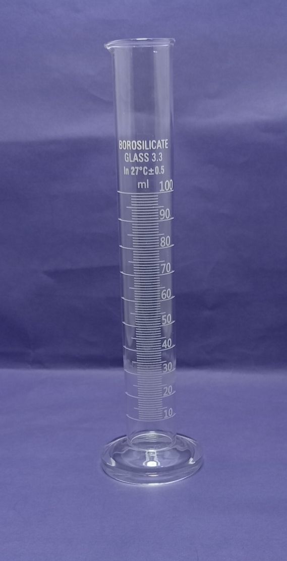 Borosilicate Glass Measuring Cylinder 100 ML pack of 1 Ring Gauge-image-28