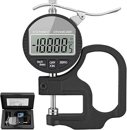 Digital Micrometer 12.7mm Electronic Thickness Gauge Depth LCD Caliper Snap Gauge-image-37