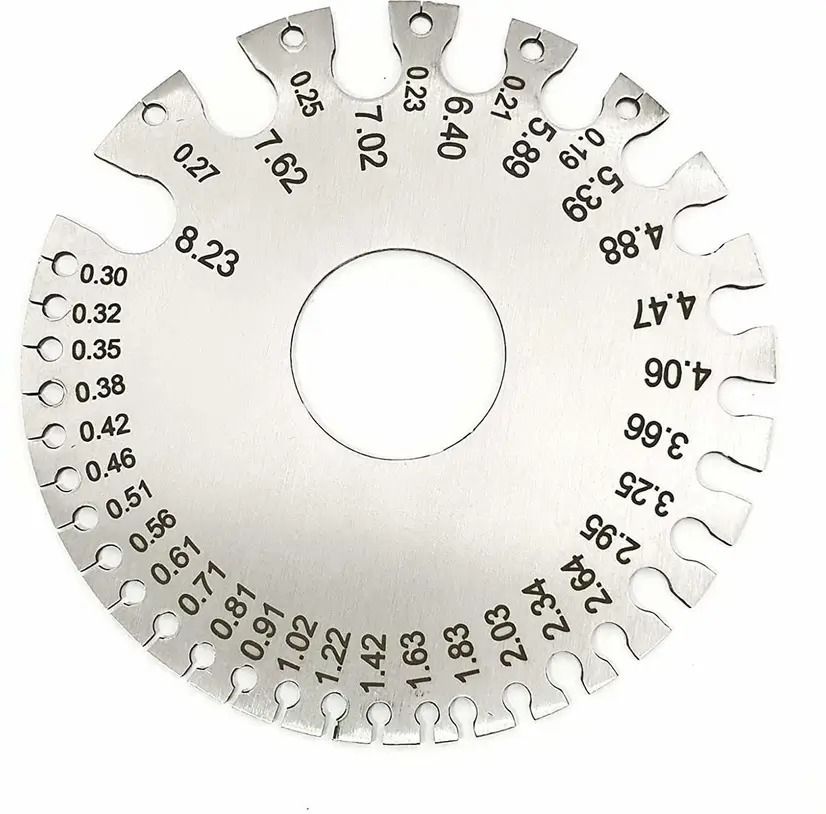 Round Wire Gauge Tool – Steel Wire Thickness Measuring Gauge Plate Hole Gauge-image-2