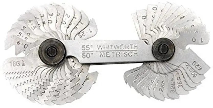 toolbux Screw Pitch Thread Gauge & Radius Gauge Tool Set – Metric & Inch Radius Gauge image 1
