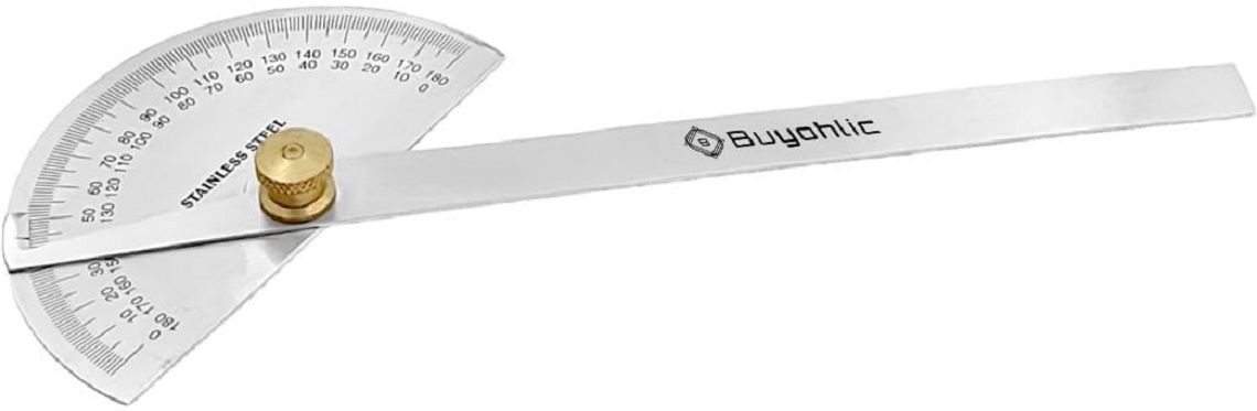 buyohlic Precision Stainless Steel Protractor 0–180° for Machining Pin Gauge-picture-44