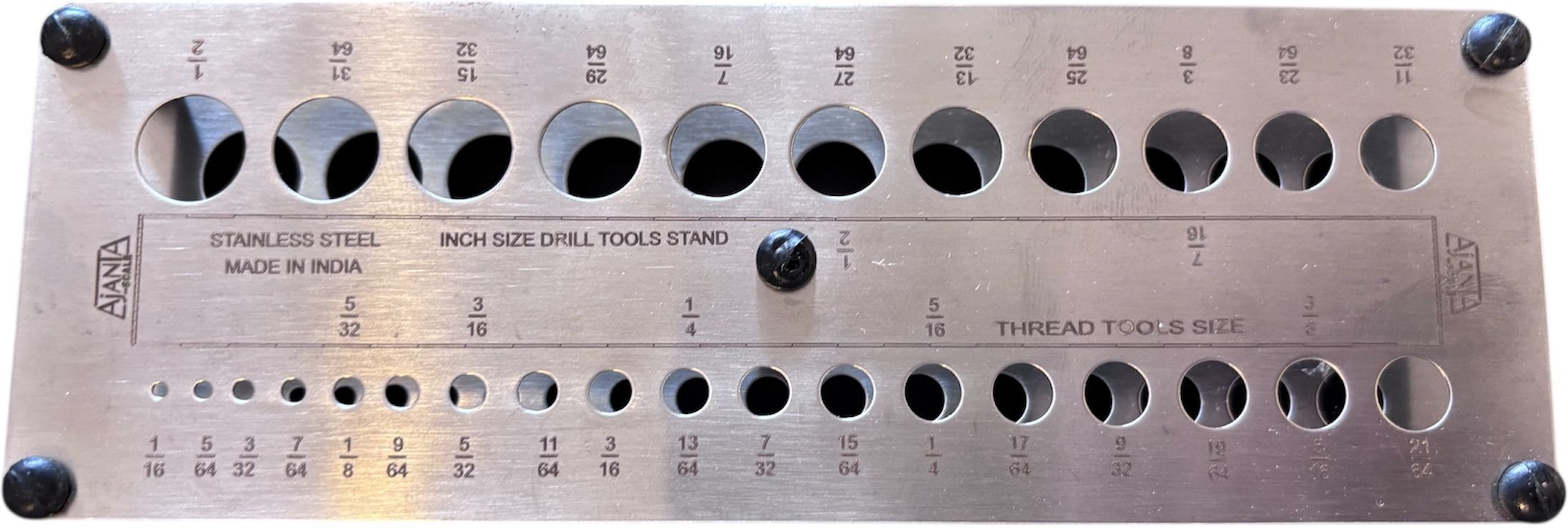 dytools 25 Size Stainless Steel Drill Bit Tools Stand Sizes from 1 mm to 13 mm Hole Gauge-picture-14