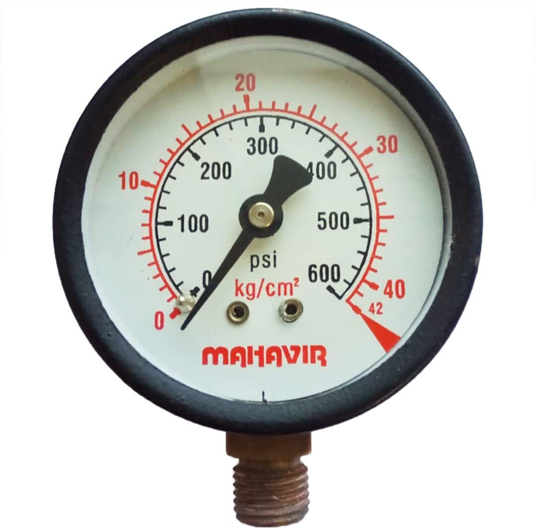 b k jagan and co Pressure Gauge-2 1/2 Inch Thread 1/4Inch (600 PSI 40 Kg/Cm²) Radius Gauge-picture-13