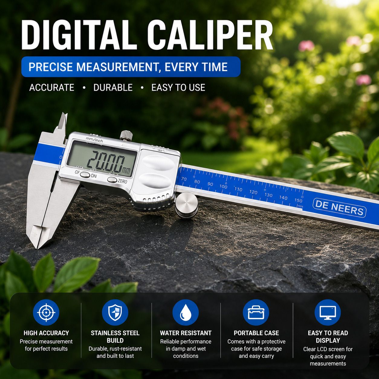 aarya trading co Digimatic vernier with matel 150mm (Digital) Bore Gauge-picture-34