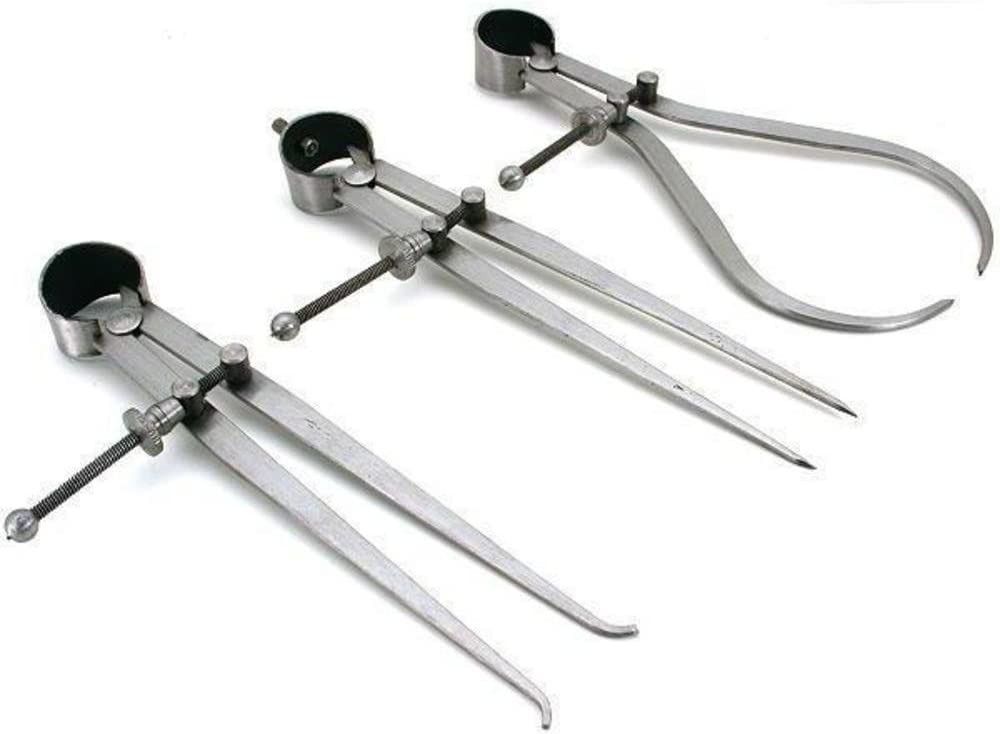 Spring Caliper Set 3 Pieces Inside, Outside & Divider 8" Inch / 200mm, Bore Gauge-image-14