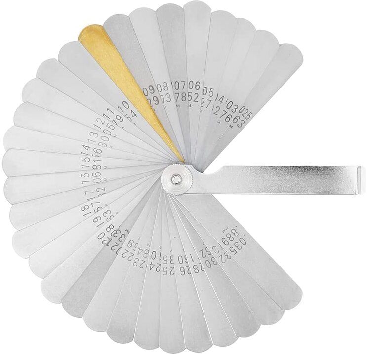 HT8G331 31-Blade Feeler Gauge 0.004–0.88mm Stainless Steel with Locking Nut Pin Gauge-image-36
