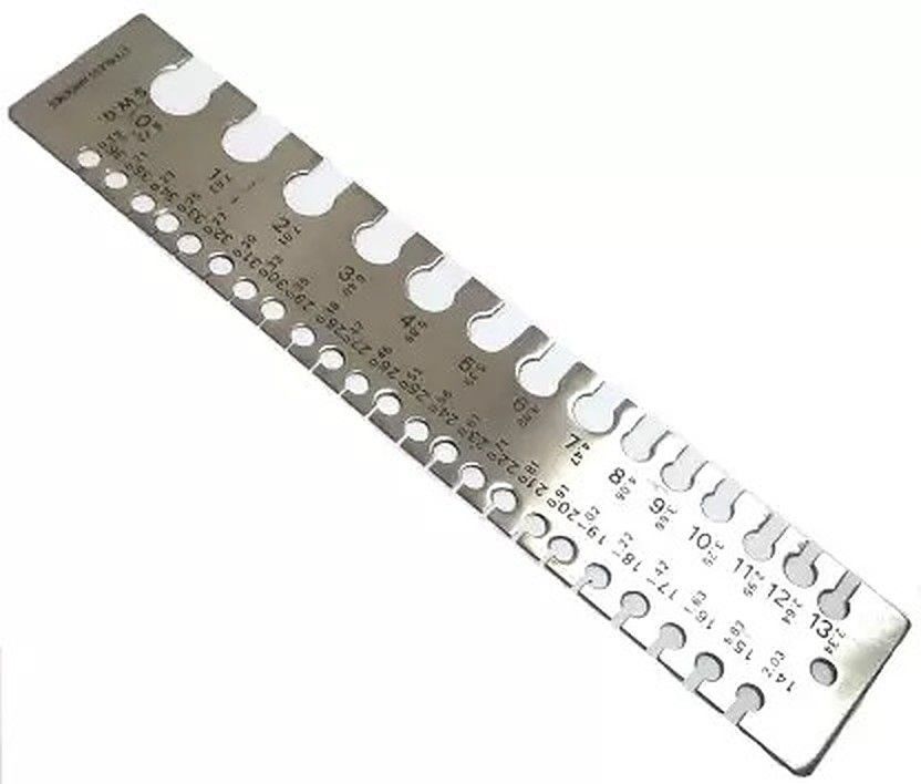 premium Rectangular Wire Gauge/Sizer in British & Metric Radius Gauge