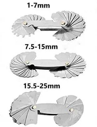 Radius Gauge R-1-25mm, Alloy Steel Measuring Tool For Concave & Convex Surfaces Radius Gauge-image-31