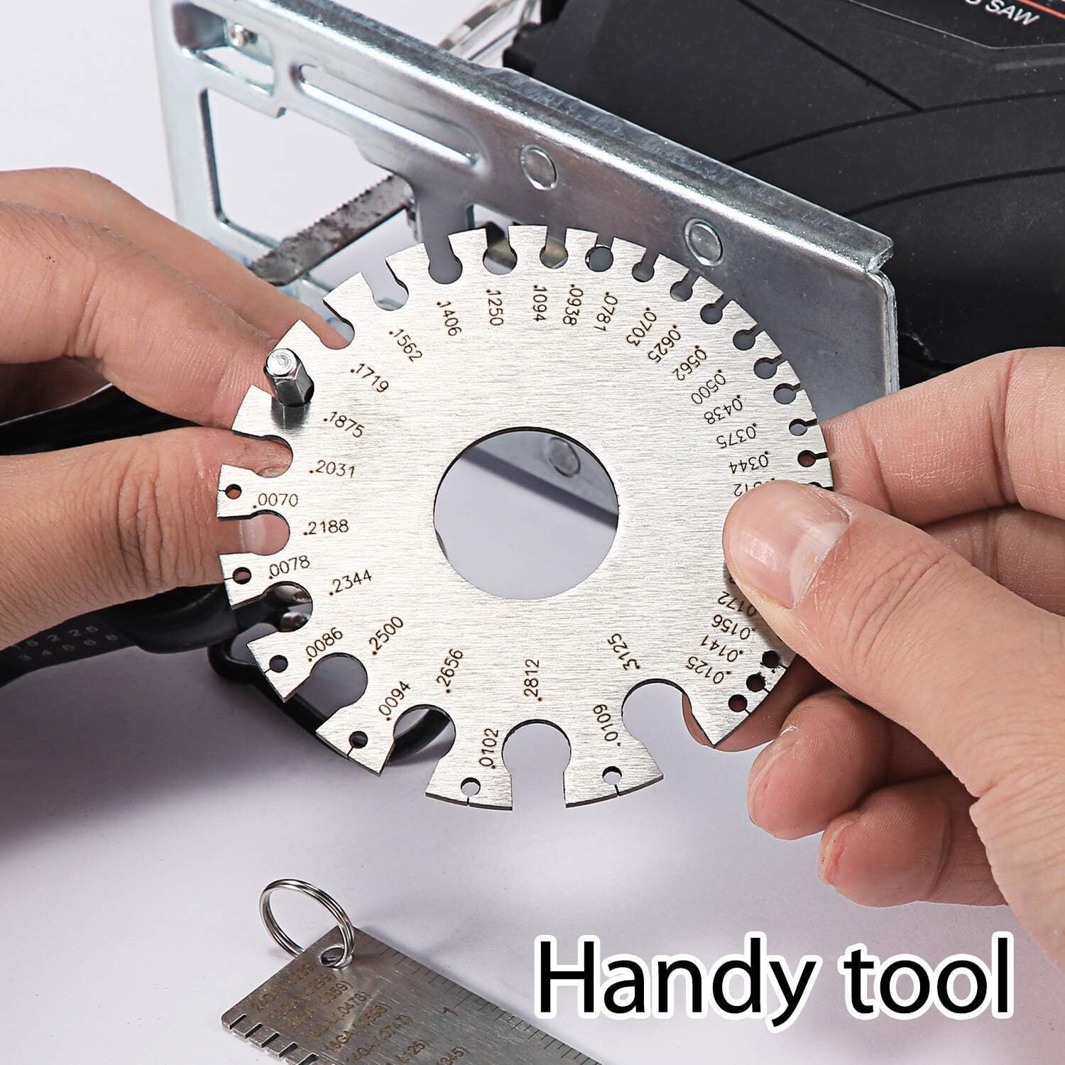 buyohlic Wire Gauge Measuring Tool , Stainless Steel Metal Sheets Thickness Gauge Radius Gauge-picture-11