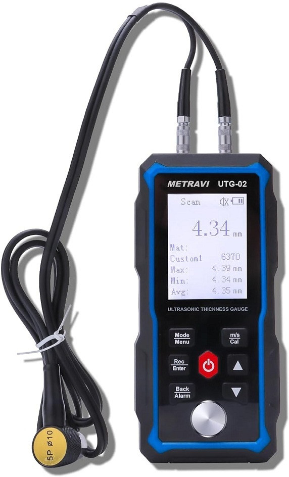 metravi UTG-02 Ultrasound Thickness Gauge with Rechargeable Battery & Data Logging Height Gauge image 1