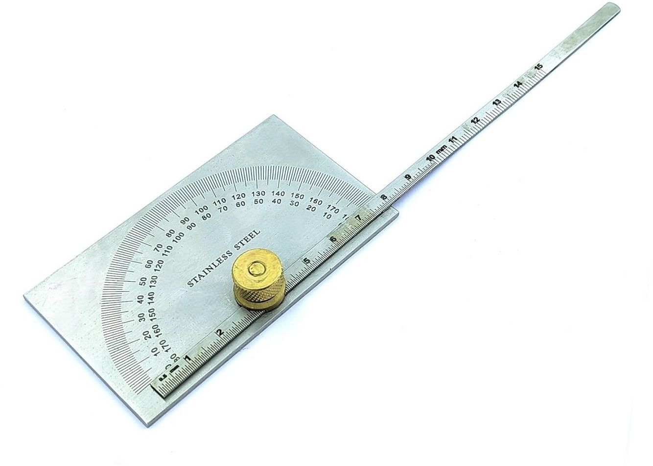 Square Head Depth & Degree Protractor 0–180° Stainless Steel Height Gauge-image-11