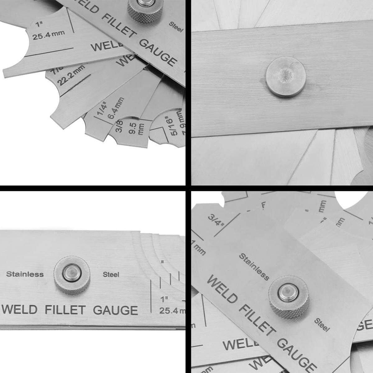 genmach 30083 Fillet Weld Gauge Stainless Steel Inch Metric for Welding Parts Ring Gauge-picture-10