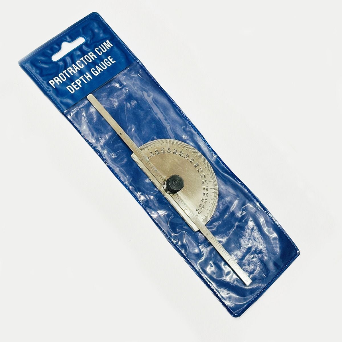 gogna Stainless Steel Protractor cum Depth Gauge, 2-in-1 Angle Finder, 180 Degree Snap Gauge-picture-13