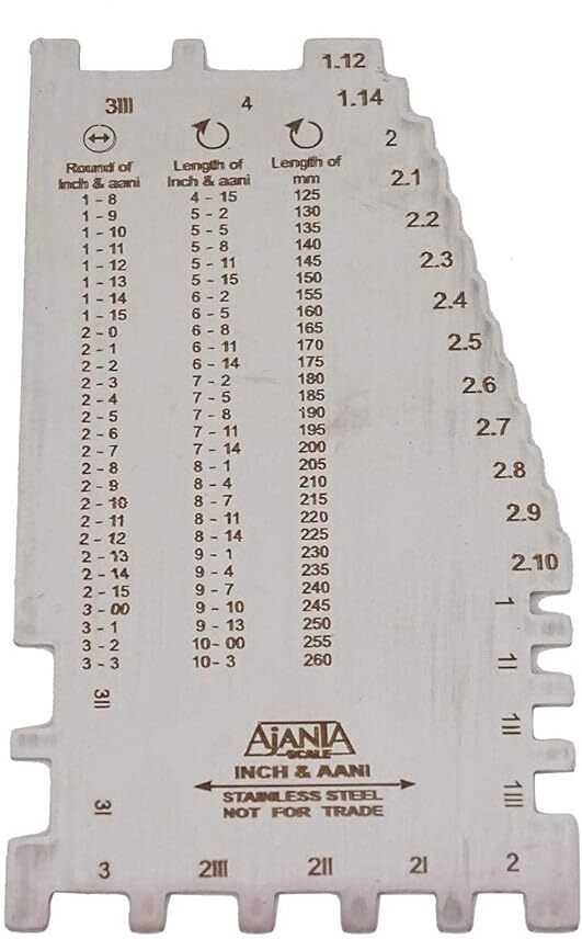 t h tools centre Ajanta Bangle and Bracelet Scale Gauge for Measuring Bangles and Bracelets Sizes Height Gauge-picture-40