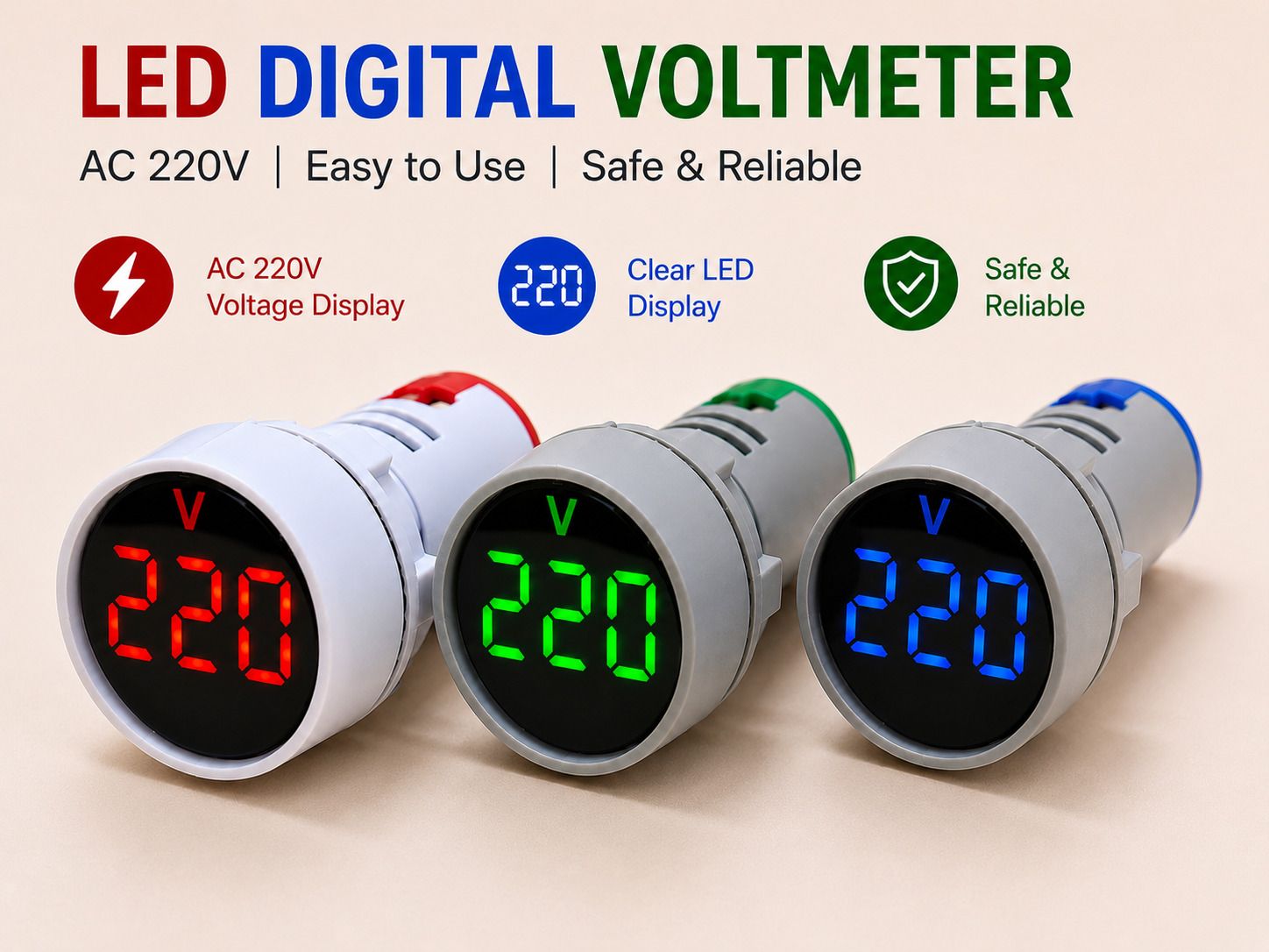 Led Volt Meter Combo Red Green Blue Test Indicator-image-35