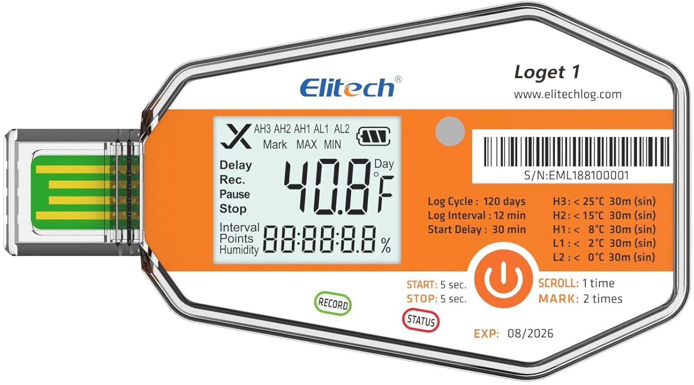 LCD Display USB Temperature Data Logger Recorder 16000 Points High Accuracy Test Indicator-image-35