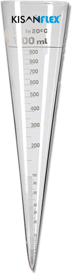 kisanflex 1000 ML Imhoff Cone for Sedimentation, Biofloc test for Aquarium, Research Test Indicator image 1